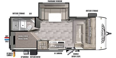 2020 Forest River Wildwood FSX 178BHSK floorplan