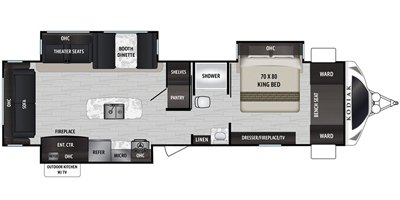 2020 Dutchmen Kodiak Ultimate 3221RLSL floorplan