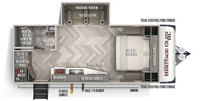 2020 Forest River Wildwood Heritage Glen Hyper Lyte 19RBHL floorplan