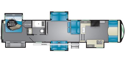 2020 Heartland Landmark 365 LM Tucson floorplan