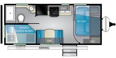 2020 Heartland Mallard M180BH floorplan