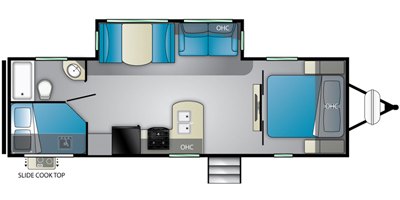 2020 Heartland Wilderness WD 2625 BH floorplan