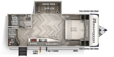 2020 Forest River Salem Hemisphere Hyper Lyte 19RBHL floorplan