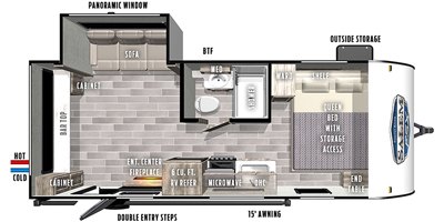 2020 Forest River Salem FSX 169RS floorplan