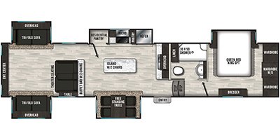 2020 Shasta Phoenix 381RE floorplan