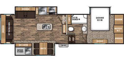 2020 Shasta Phoenix 298RLS floorplan