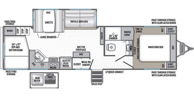 2020 Forest River Wildcat Maxx 270BHX floorplan