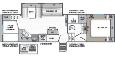 2020 Forest River Wildcat Maxx 283BHX floorplan