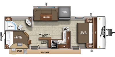 2020 Jayco Jay Feather 24BH floorplan