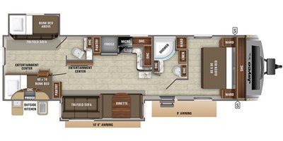 2020 Jayco White Hawk 32BH floorplan