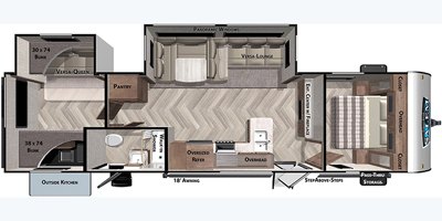 2020 Forest River Salem Northwest 32BHDS floorplan