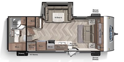 2020 Forest River Salem Cruise Lite Northwest 233RBXL floorplan