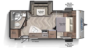 2020 Forest River Salem Cruise Lite Northwest 210RBXL floorplan