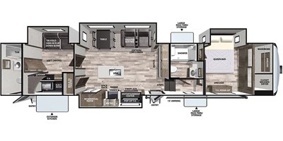 2020 Forest River Cardinal Limited 383BHLE floorplan