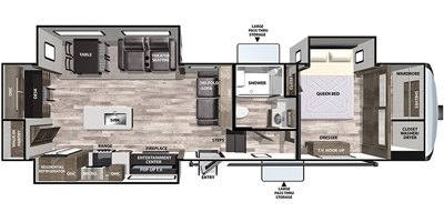 2020 Forest River Cardinal Limited 319RKLE floorplan