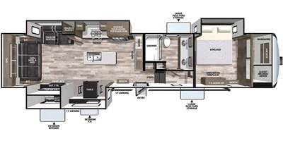 2020 Forest River Cardinal Luxury 345RLX floorplan