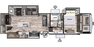 2020 Forest River Cardinal Luxury 344SKX floorplan