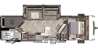 2020 Forest River Wildwood Northwest 26DBUD floorplan