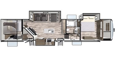2020 Forest River Cardinal Limited 352BHLE floorplan