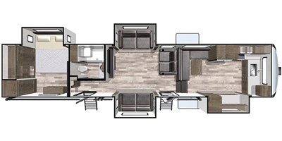 2020 Forest River Cardinal Limited 402FKLE floorplan