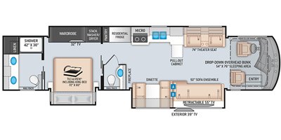 2020 Thor Motor Coach Venetian F42 floorplan