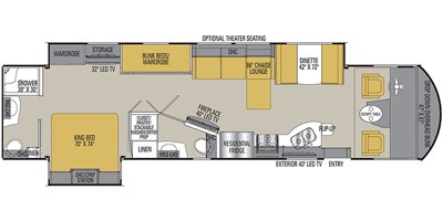 2020 Coachmen Mirada Select 37RB floorplan