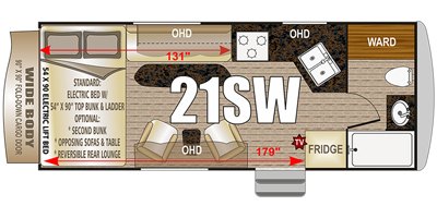 2020 Northwood Desert Fox 21SW floorplan