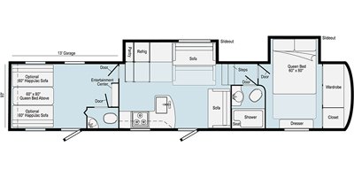 2021 Winnebago Spyder Fifth Wheel S37BGS floorplan