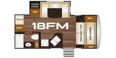 2021 Northwood Nash 18FM floorplan