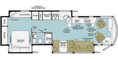 2020 Winnebago Forza 36H floorplan