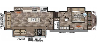 2020 KZ Durango Gold G383RLT floorplan