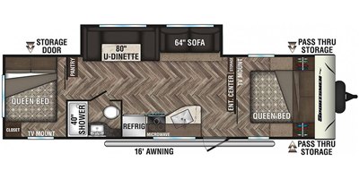 2020 KZ Sportsmen SE 301DBSE floorplan