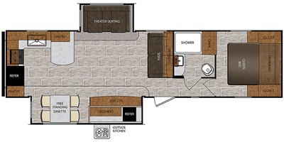 2020 Prime Time Manufacturing Avenger 31RKD floorplan