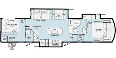 2020 Winnebago Voyage Fifth Wheel V3639BHL floorplan