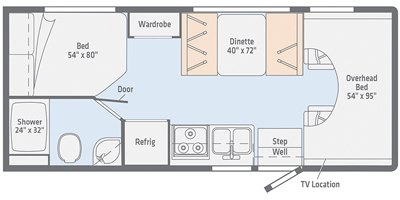 2020 Winnebago Outlook 22E floorplan