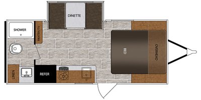 2020 Prime Time Manufacturing Avenger LT 17FQS floorplan