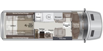 2020 American Coach American Patriot MD4 - Loftbed floorplan