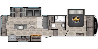 2020 CrossRoads Volante 5th Wheel VL3251RD High Profile floorplan