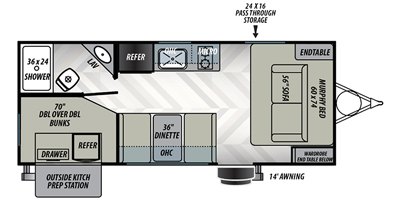 2020 Forest River EVO Northwest Select 179DB floorplan