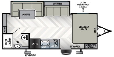 2020 Forest River EVO Northwest Select 180SS floorplan