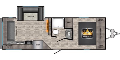 2020 CrossRoads Volante Travel Trailer VL25RL floorplan