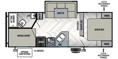 2020 Forest River EVO Northwest Lite 2495DB floorplan