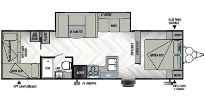 2020 Forest River EVO Northwest Lite 2750QB floorplan