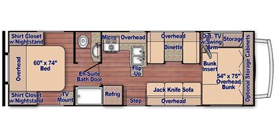 2020 Gulf Stream Conquest LE Class C 6280LE floorplan