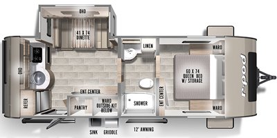 2020 Forest River R-Pod RP-202 floorplan