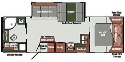 2020 Gulf Stream Cabin Cruiser 28CRB floorplan