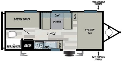 2020 Forest River EVO Northwest Select 177BQ floorplan