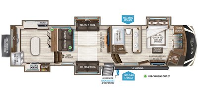 2021 Grand Design Solitude 390RK-R floorplan