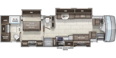 2021 Entegra Coach Reatta 39T2 floorplan