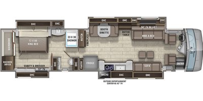 2021 Entegra Coach Cornerstone 45X floorplan